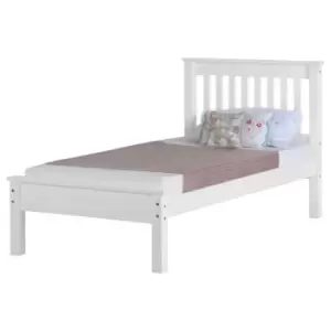 Image of Seconique Monaco 3ft Single Low Foot End Bed White