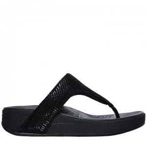 Image of Skechers Retro Heeled Sandals - Black