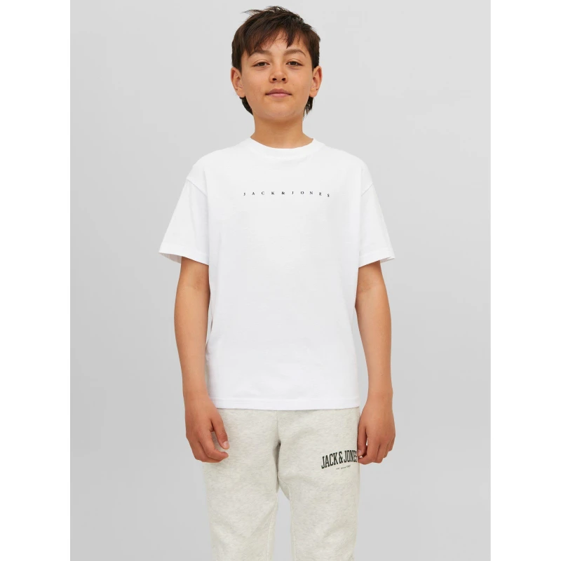 Image of Jack and Jones Logo T-Shirt Juniors - White White 7 - 8 Years