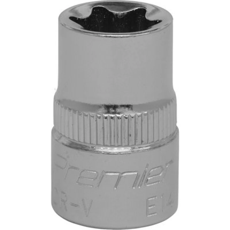 Image of Loops E14 TRX Star Socket Bit - 3/8" Square Drive - PREMIUM Drop Forged Head Knurled Multi