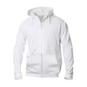 Image of Clique Mens Basic Full Zip Hoodie (M) (White)