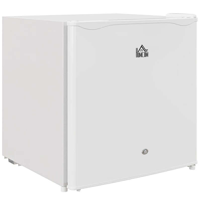 Image of HOMCOM 46L Counter Top Fridge Mini Fridge with Lock Chiller Box Cream