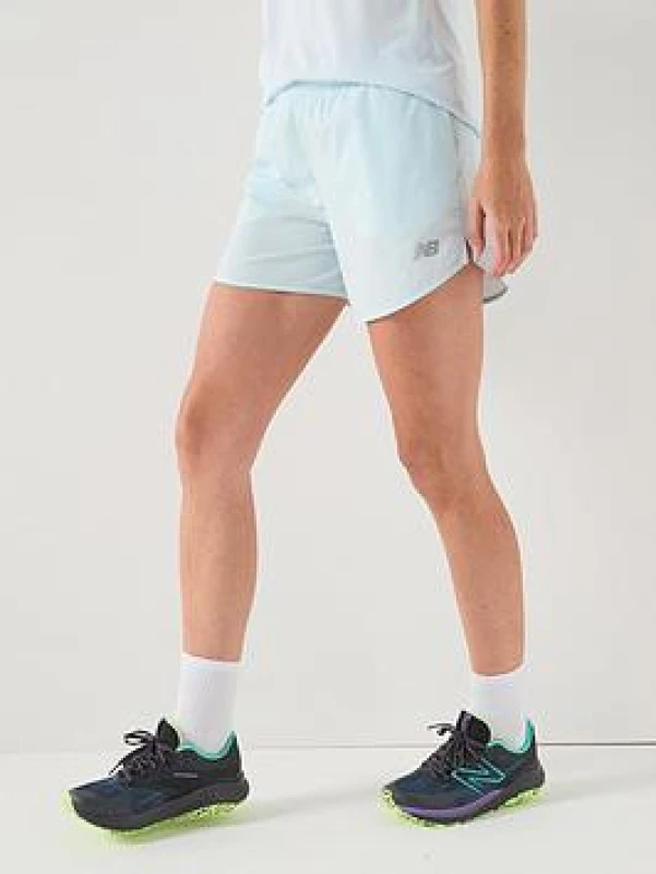 Image of New Balance Womens Performance Running Shorts - Blue Female 14