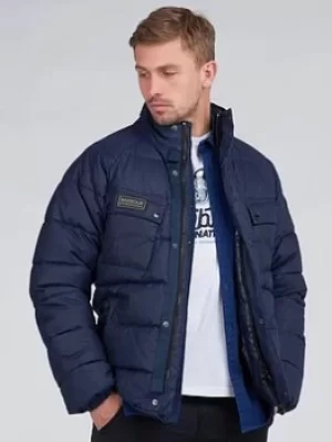 Image of Barbour International Transmission Hoxton Baffle Wax, Navy Size M Men