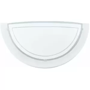 Image of Loops - Wall Light Colour White Shade White Clear Glass Painted Bulb E27 1x60W
