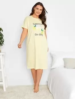 Image of Yours Squeeze The Day Sleeptee - Yellow, Yellow, Size 30-32, Women