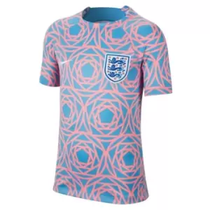 Image of Nike England Pre Match Shirt 2023 Juniors - Pink