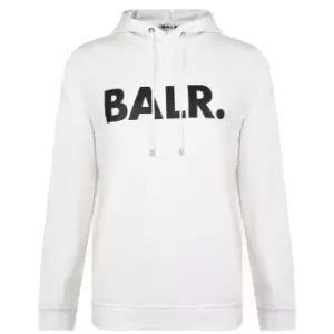 Image of BALR Logo Hooded Sweatshirt - White