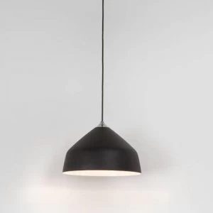 Image of 1 Light Small Dome Ceiling Pendant Matt Black, E27