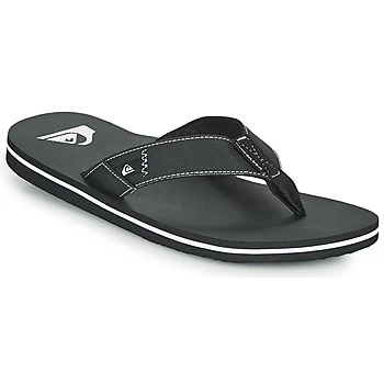 Image of Quiksilver MOLOKAI ABYSS mens Flip flops / Sandals (Shoes) in Black,12