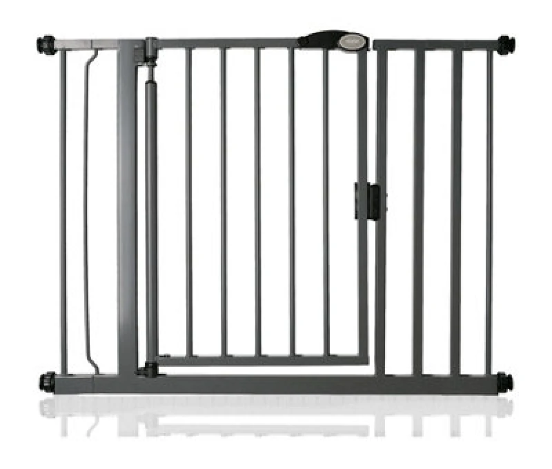 Image of Safetots Pressure Fit Self Closing Stair Gate, 96.6Cm - 103.6Cm, Slate Grey, Auto Closing Baby Gate, Safety Barrier