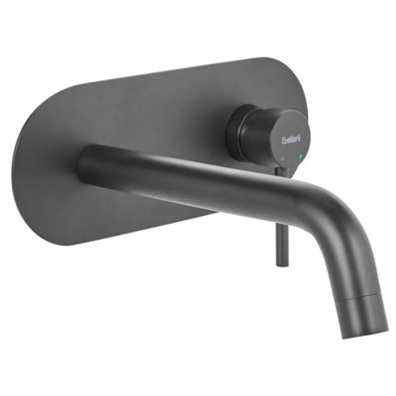 Image of Beliani Wall Mounted Basin Mixer Tap Guaiba Brass Black