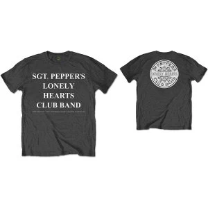Image of The Beatles - SPLHCB with Drum Unisex Medium T-Shirt - Grey