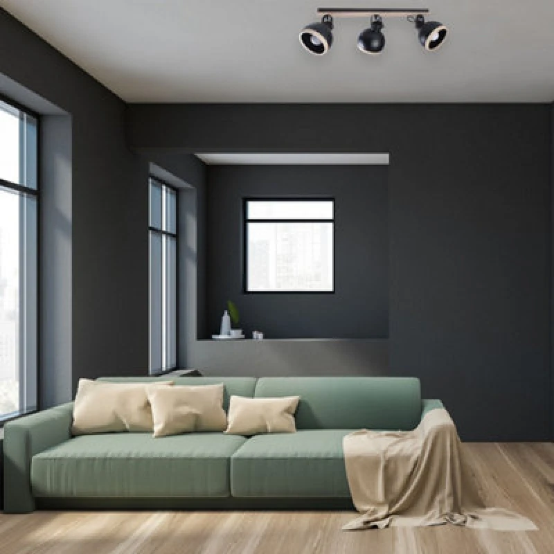 Image of Milagro Oval Contemporary Ceiling Lamp Hand Made From Quality Black Metal And Fsc Accredited Wood Holds 3Xe27 Bulbs