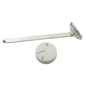 Image of BQ Nickel effect Steel RH flap stay L150mm