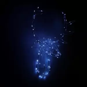 Image of 70cm Outdoor Light Up Reindeer Head Christmas Decoration with Twinkling Ice White LEDs