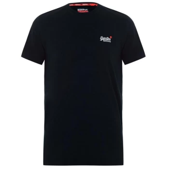 Image of Superdry Small Chest Logo T Shirt - Navy 6BG
