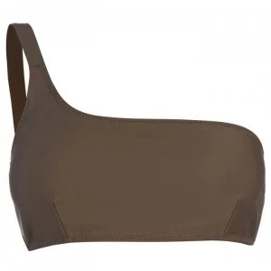 Image of Firetrap Blackseal 1 Shoulder Bikini Top - Khaki