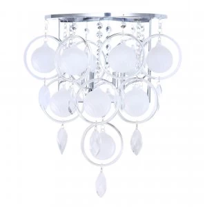 Image of Litecraft Pluto Opal Wall Light