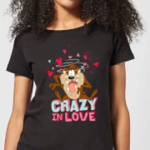 Image of Looney Tunes Crazy In Love Taz Womens T-Shirt - Black