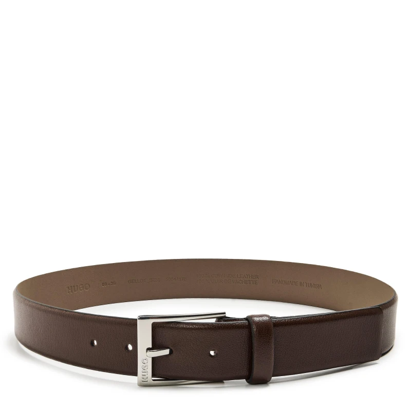 Image of Hugo Mens Gellot Leather Belt Dark Brown male 34R (90cm)