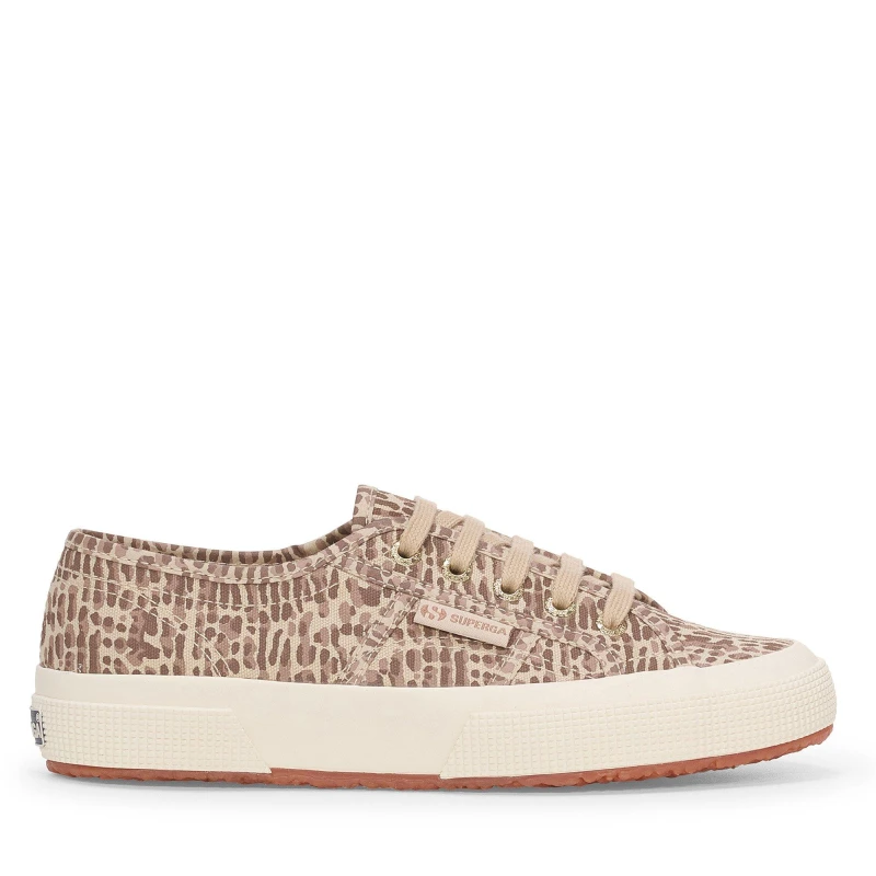 Image of Superga Womens Canvas Low Trainers Brown Lt Beige female 4 (37)