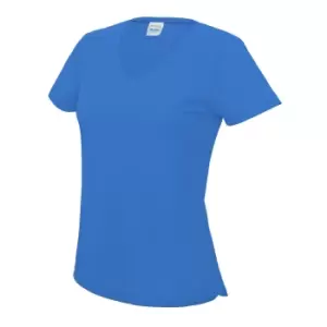 Image of AWDis Cool V Neck Girlie Cool Short Sleeve T-Shirt (S) (Sapphire Blue)