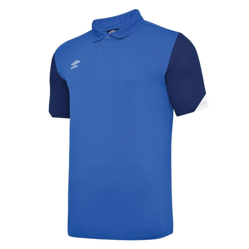 Image of Umbro Total Training Polo Shirt in Blue Size: 11-12 Years Blue Unisex 11-12 Years