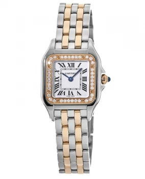 Image of Cartier Panthere de Cartier Steel and 18kt Rose Gold Small Womens Watch W3PN0006 W3PN0006