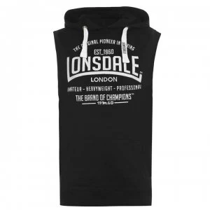 Image of Lonsdale Box Sleeveless Hoodie Mens - Black