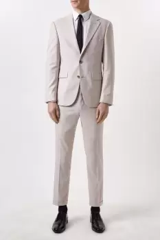 Image of Slim Fit Pink Slub Suit Jacket