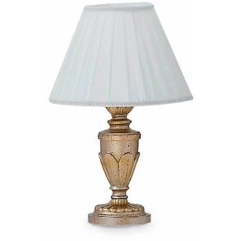 Image of Ideal Lux Dora - 1 Light Small Table Lamp Antique Brass, E14