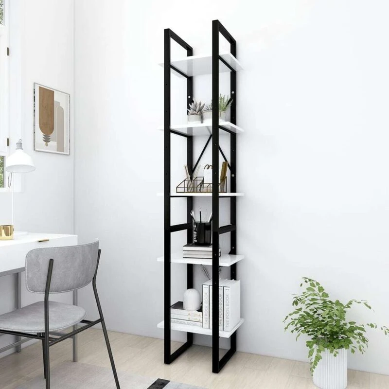 Image of VIDAXL Vidaxl - 5-Tier Book Cabinet White 40x30x175cm Engineered Wood 8720286649244