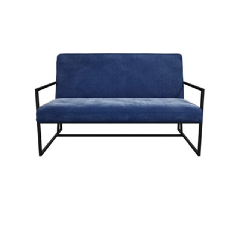 Image of LPD Chance Sofa - Velvet/metal - L78 X W132.5 X H83cm - Oxford Blue - Partially Assembled