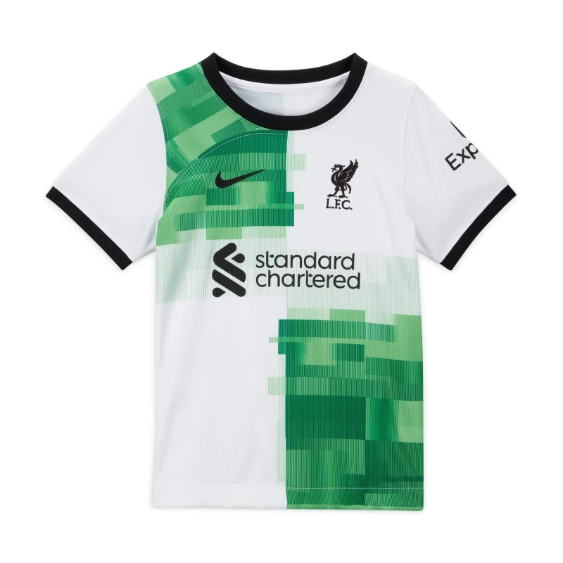 Image of Nike Liverpool Away Minikit 2023 2024 Infants - White White 3 - 4 Years