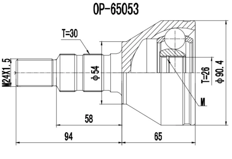 Image of PROCARO 77-OP-250 CV Joint Joint Kit,drive shaft (5)