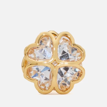 Image of Kate Spade New York Womens Sparkly Spade Studs - Clear/Gold
