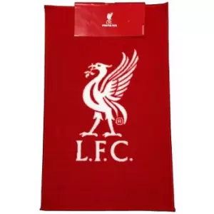 Image of Liverpool FC Official Football Crest Rug (One Size) (Red/White)