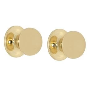 Image of Polished Brass effect Internal Round Latch Door knob Set