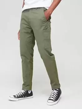 Image of Calvin Klein Modern Twill Tapered Cargo Trousers - Green , Green Size M Men