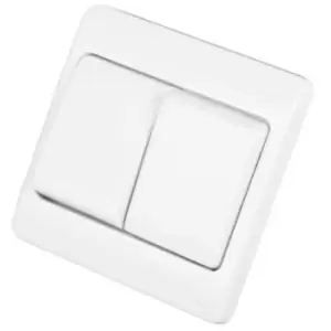 Image of Click Scolmore 10A Mode White 2 Gang 2 Way Wide Rocker Switch IP20 - CMA812