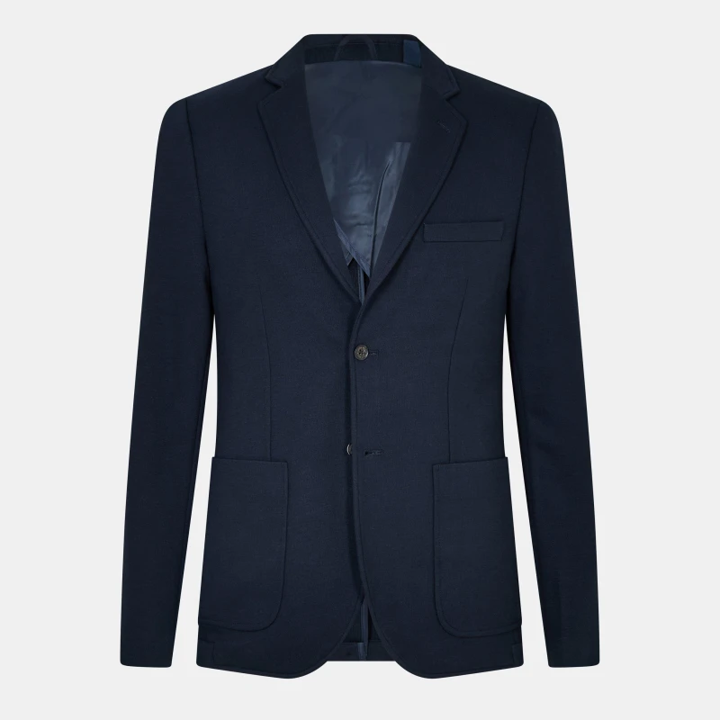 Image of Jack Wills Mens Jersey Long Sleeve Blazer Navy male XS