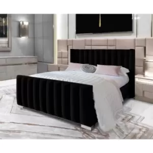 Image of Melina Bed Super King Plush Velvet Black
