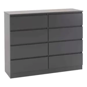 Image of Seconique Malvern 8 Drawer Chest - Grey