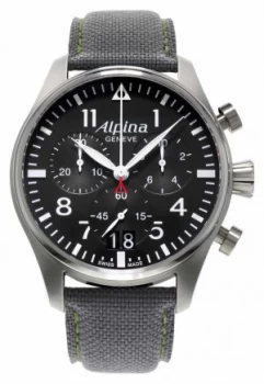 Image of Alpina Mens Startimer Pilot Chronograph Quartz AL-372B4S6 Watch