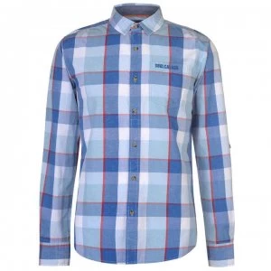 Image of SoulCal Long Sleeve Check Shirt Mens - Blue/White/Red