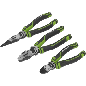 Image of Sealey AK8376HV 3 Piece High Leverage Hi Vis Plier Set