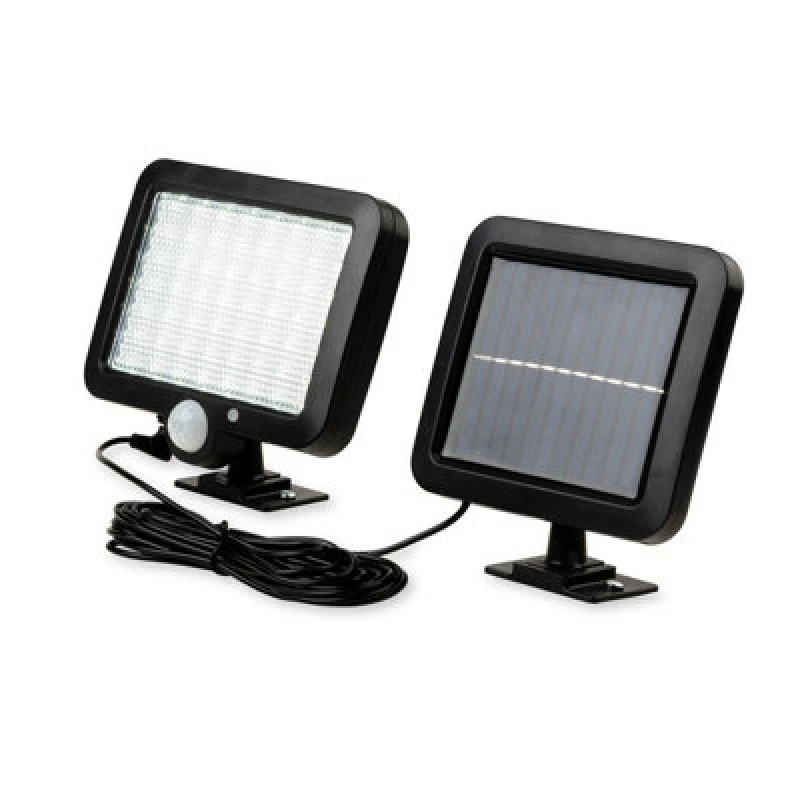 Image of Luminosa Lighting Luminosa Sonic LED Solar Security Wall Light With Pir Black Ip44