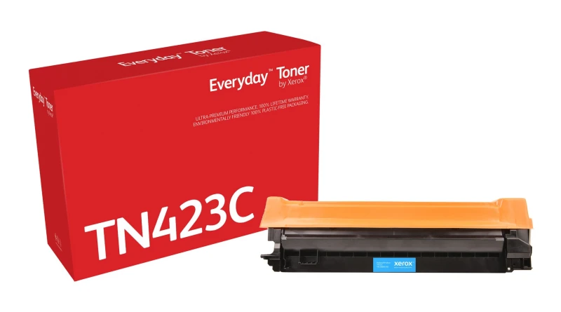 Image of Xerox Everyday Cyan Toner by Xerox compatible with Brother TN-423C, High capacity 006R04760