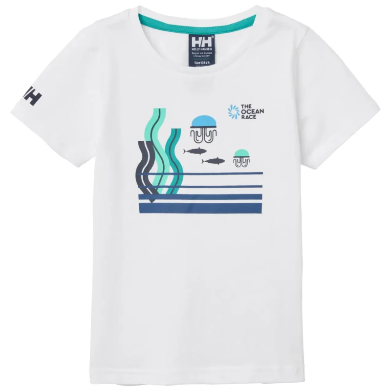 Image of Helly Hansen Kid's T-Shirt Helly Hansen The Ocean Race Blanc Unisex 5 ans